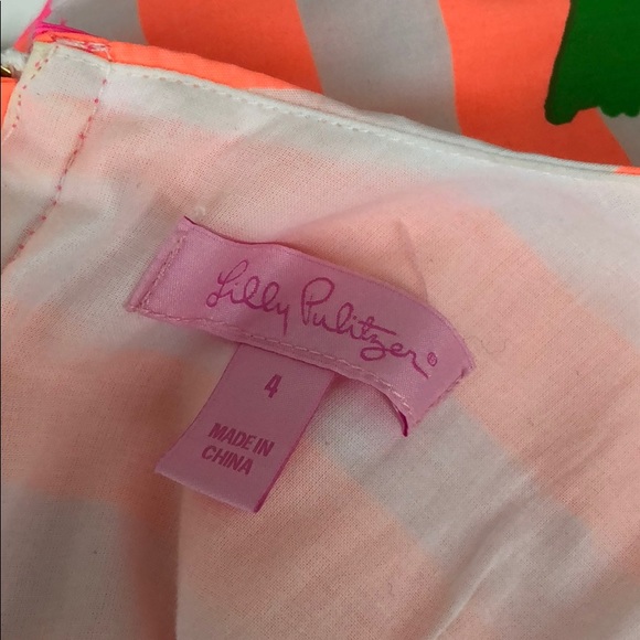 Lilly Pulitzer sz 4 pink, orange striped shift 👗 - Picture 3 of 4